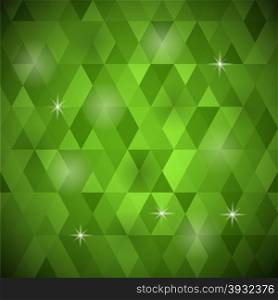Abstract Green Background. Green Geometric Retro Mosaic Pattern. Green Geometric Retro Mosaic Pattern
