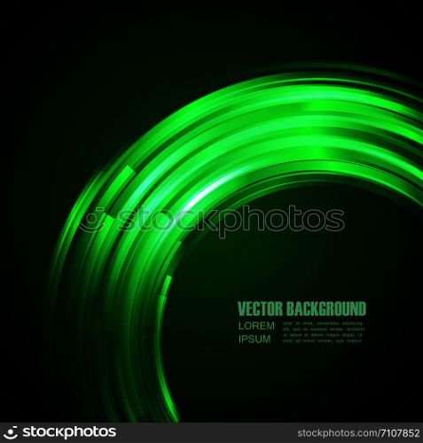abstract green background with transparency ring, technology concept