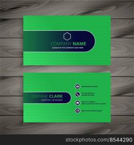 abstract green business card design