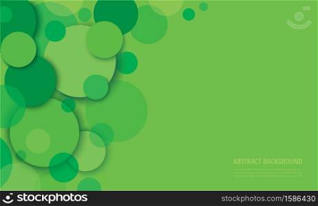 Abstract green circle background vector illustration