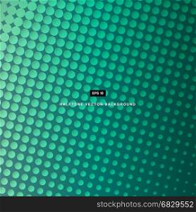 abstract green color halftone background vector