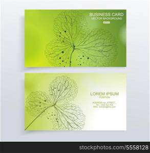 Abstract green colorful business card