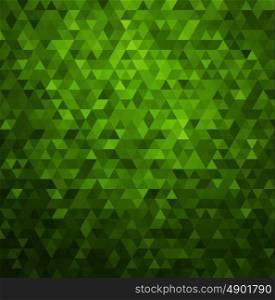 Abstract green colorful vector background. Abstract colorful green vector background with triangles. Shiny geometric mosaic