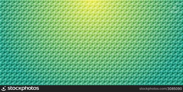 Abstract green gradient color geometric cube mosaic pattern background and texture. Vector illustration