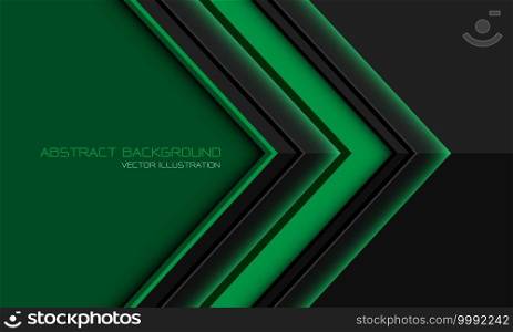 Abstract green grey arrow direction geometric with blank space design modern futuristic background vector illustration.