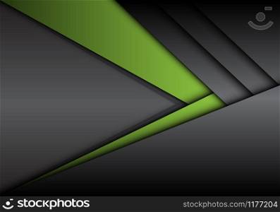 Abstract green grey metallic arrow direction with blank space design modern futuristic background vector illustration.