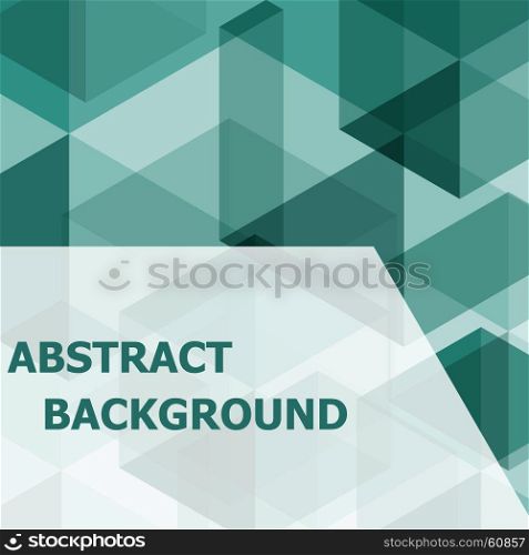 Abstract green hexagon template background, stock vector