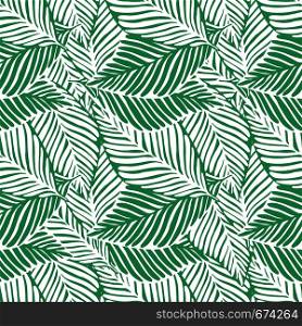 Abstract green jungle print. Exotic plant. Tropical pattern, palm leaves seamless vector floral background.. Abstract green jungle print. Exotic plant. Tropical pattern, palm