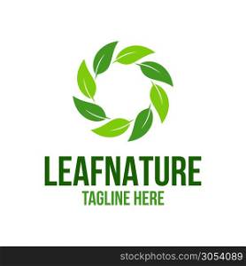 Abstract green leaf logo icon vector design