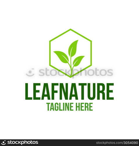 Abstract green leaf logo icon vector design