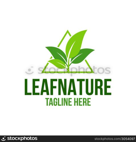 Abstract green leaf logo icon vector design