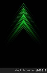 Abstract green light arrow speed direction on black design modern futuristic background vector illustration.