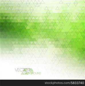 Abstract green light template background. Abstract green light template background with triangle pattern