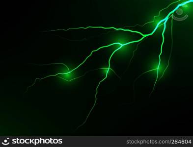 Abstract green lightning effect background, stock vector