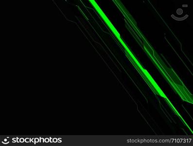 Abstract green line circuit technology on grey blank space design modern futuristic background vector illustration.