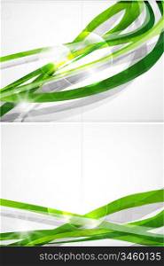 Abstract green lines vector brochure