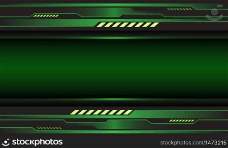 Abstract green metallic circuit cyber with blank space design modern futuristic technology background vector illustration.