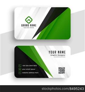 abstract green modern business card templated design