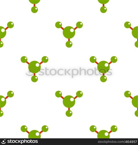 Abstract green molecules pattern seamless flat style for web vector illustration. Abstract green molecules pattern flat