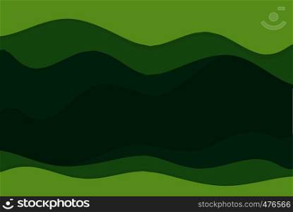 Abstract green paper cutting Vector background.