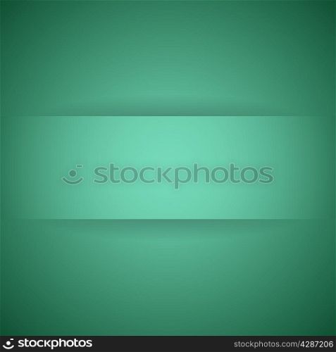 Abstract green paper with shadow background, stock vector