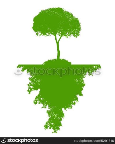 Abstract Green Silhouette Tree. Vector Illustration. EPS10. Abstract Silhouette Tree. Vector Illustration.