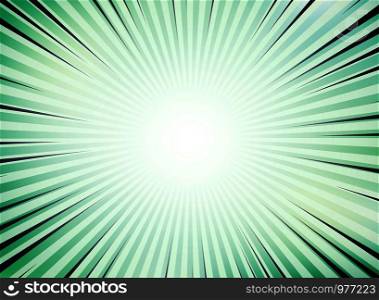 Abstract green sun burst comic background for space of text. You can use for ad, sales, poster, promotion, artwork. illustration vector eps10