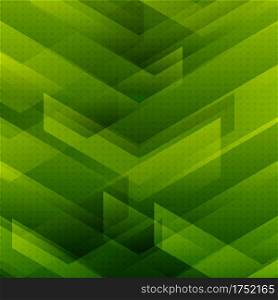 Abstract green tech background with big arrows sign digital and stripes technology concept. Space for your text. Vector illustration