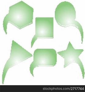 abstract green text bubbles, vector art illustration; more bubbles in my gallery