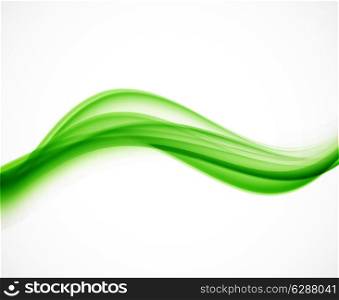 Abstract green wave. Softness smooth spring illustration