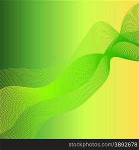 Abstract Green Wave Texture on Green Background.. Green Wave