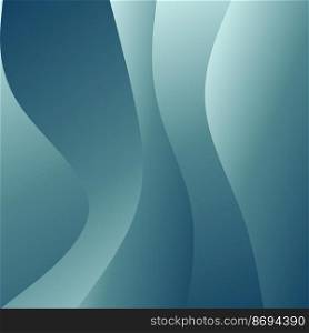 Abstract Green Waves background. Dynamic shapes composition