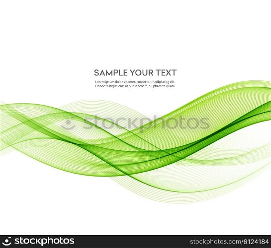 Abstract green wavy lines. Colorful vector background. Green wave. Green smoke wave. Transparent green wave. green wave design