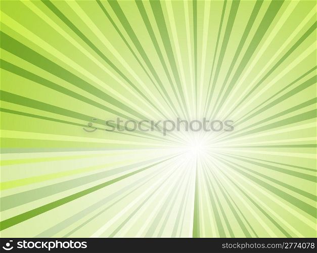 Abstract green wavy stripes background with copy space.