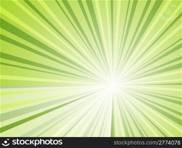 Abstract green wavy stripes background with copy space.