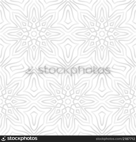Abstract Grey Arabic Motif Vector Seamless Pattern Design. Awesome for classic product design, fabric, backgrounds, invitations, packaging design projects. Surface pattern design.
