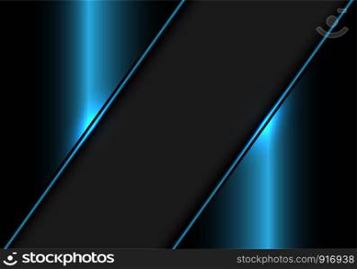 Abstract grey banner on blue metallic design modern luxury futuristic background vector illustration.