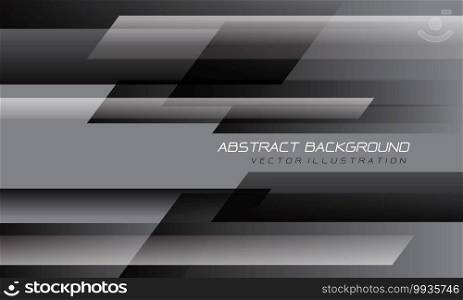 Abstract grey black speed geometric technology design modern futuristic background vector illustration.