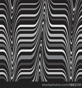 Abstract grey lines on black background. Vector illustration