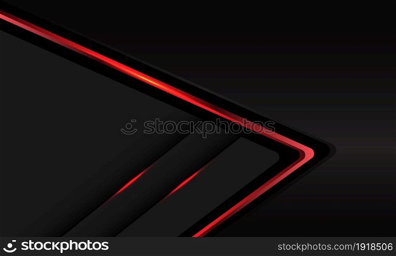 Abstract grey metallic red arrow metallic direction luxury overlap design modern futuristic background vector illustration.