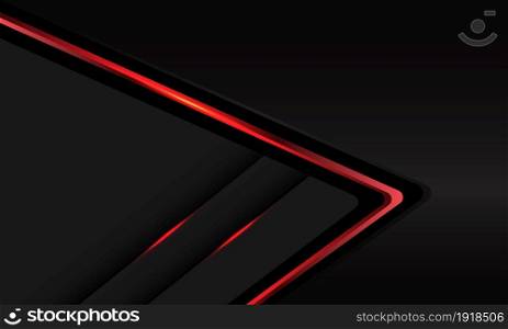 Abstract grey metallic red arrow metallic direction luxury overlap design modern futuristic background vector illustration.