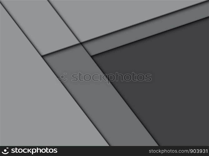 Abstract grey tone arrow direction with blank space design modern futuristic background vector illustration.