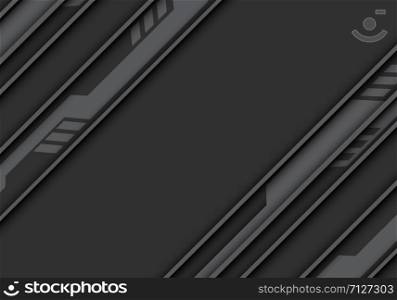 Abstract grey tone circuit banner on design modern futuristic technology background vector illustration.