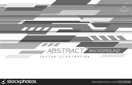 Abstract grey white geometric speed technology futuristic design background vector