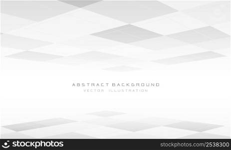 Abstract grey white geometric with blank space design modern futuristic technology background vector