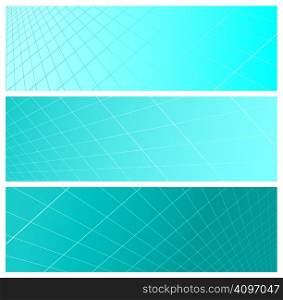 abstract grid banners, vector illustration