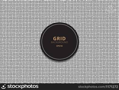 Abstract grid black stripes rough lines on white background. Vector illustration
