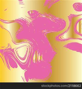 Abstract grunge background in pink and gold colors.