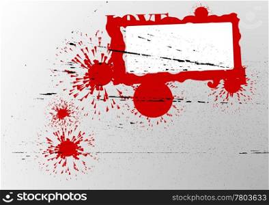 Abstract grunge background. Red and gray. Vector illustration.