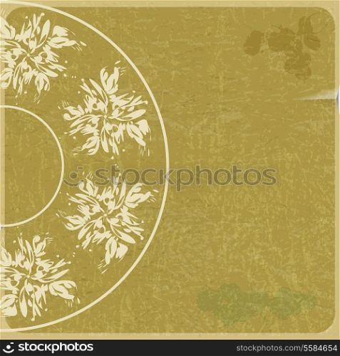 Abstract grunge background with a circular geometric pattern